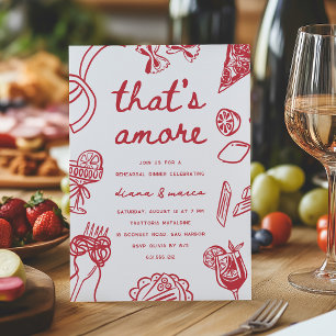 Convites Jantar de Ensaios Italiano Caprichoso "That's Amor