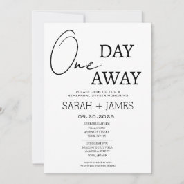 Convites Jantar de Ensaios Minimalista Branco Um Dia de Ant