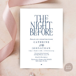 Convites Jantar de Ensaios Minimalista "The Night Before"