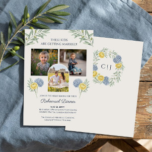 Convites Jantar de Ensaios Para Casamento Infantil