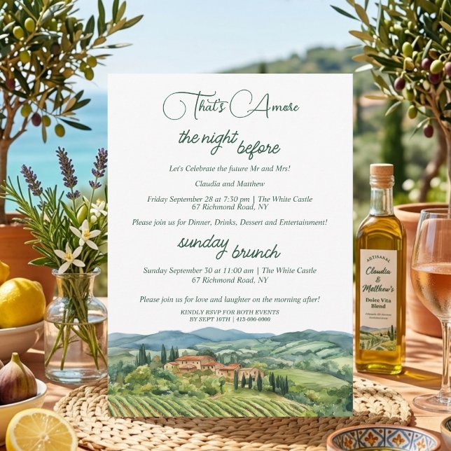 Convites Jantar de Ensaios That's Amore & Brunch de Domingo (Criador carregado)