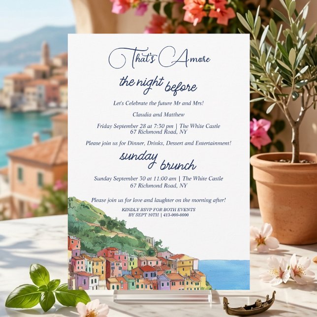 Convites Jantar de Ensaios That's Amore & Brunch de Domingo (Criador carregado)