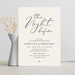 Convites Jantar de Ensaios “The Night Before” em Linho Maci