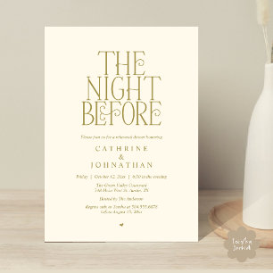 Convites Jantar de Ensaios "The Night Before" em Ouro Amare