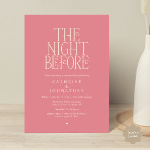 Convites Jantar de Ensaios "The Night Before" Rosa Empoeira