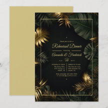 Jantar de Ensaios Tropical Preto e Dourado