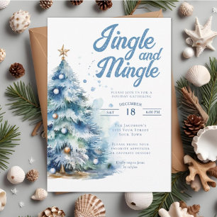 Convites Jantar de Festa de Natal Jingle e Mingle