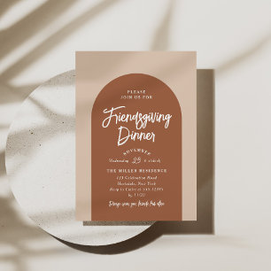 Convites Jantar de Friendsgiving Moderno Arco Tempero