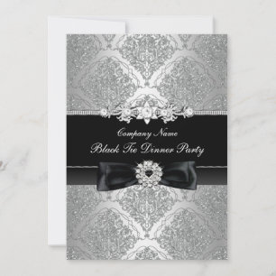 Convites Jantar de Gala Corporativo Damask & Bow