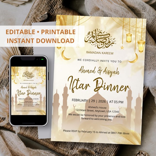 Convites Jantar de Iftar no Ramadan na Mesquita do Lantern  (Criador carregado)