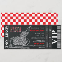Jantar de Massa Giz VIP Bilhete de Jantar Rústico
