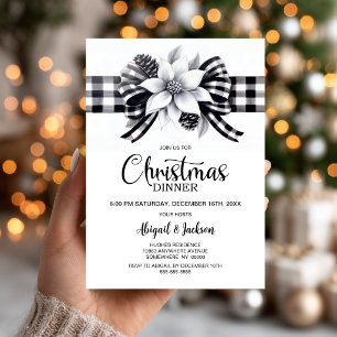Convites Jantar de Natal com Xadrez de Búfalo