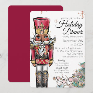 Convites Jantar de Natal Evento de Caridade Nutcracker Nata