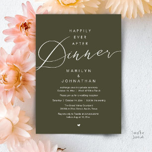 Convites Jantar de Recepção de Casamento Feliz para Sempre 