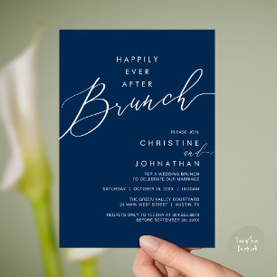 Convites Jantar de Recepção de Casamento Felizes para Sempr
