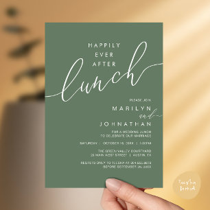 Convites Jantar de Recepção de Casamento Felizes para Sempr