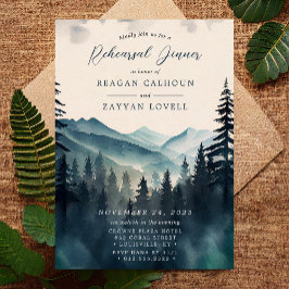 Convites Jantar de Rehearsal da Montanha do Pinheiro em Aqu