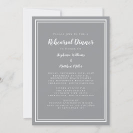Convites Jantar de Rehearsal de Casamento Minimalista em Ci