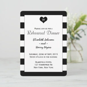 Convites Jantar de Rehearsal de Casamento Moderno Chic Pret