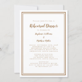 Convites Jantar de Rehearsal de Casamento Moderno Simples O