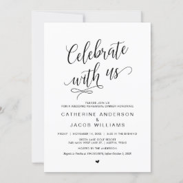 Convites Jantar de Rehearsal de Casamento, Simples Elegante