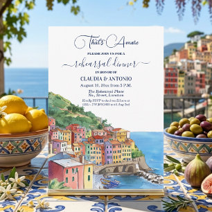 Convites Jantar de Rehearsal That's Amore Italian Riviera