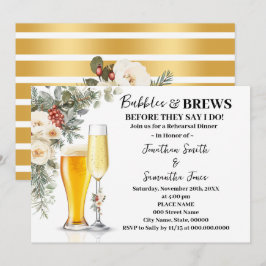 Convites Jantar de Rehearsal Winter Bubbles & Brews