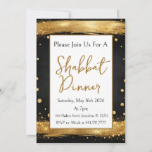 Jantar de Shabbat Black Gold Luxo Moderno
