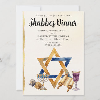 Convites Jantar de Shabbos Shabat Judaico Shabat Shalom