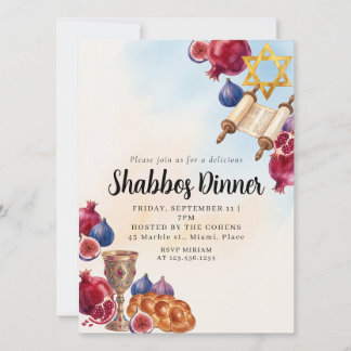 Convites Jantar de Shabbos Shabat Judaico Shabbat Shalom