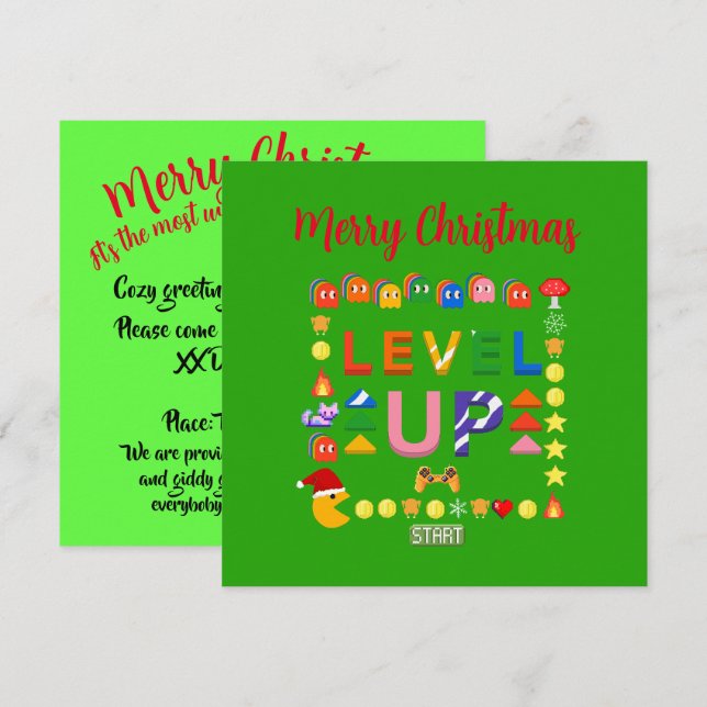 Convites Jantar de turquia de natal de Mikitiez (Frente/Verso)