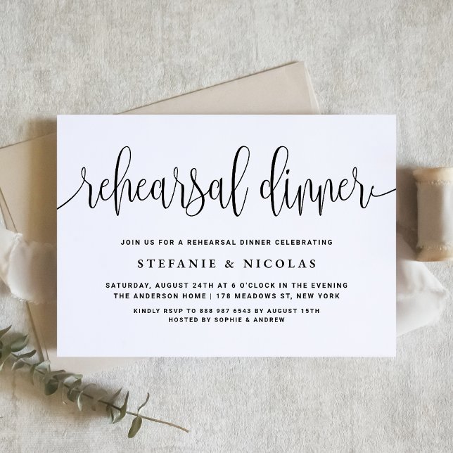 Convites Jantar do Ensaio de Caligrafia Negra (Criador carregado)