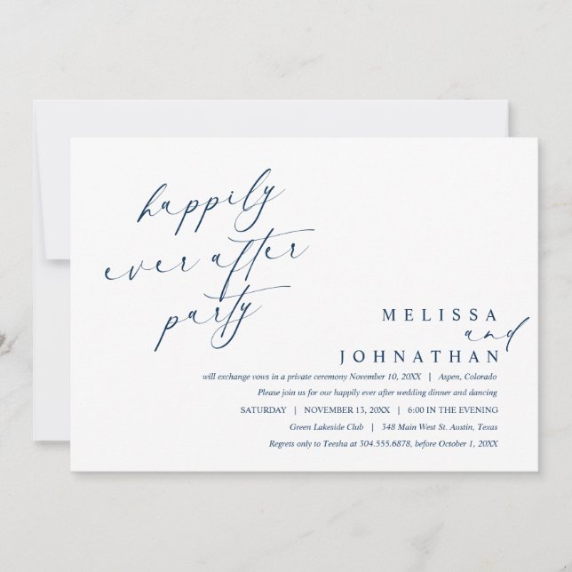 Convites Jantar e Dança de Felizes para Sempre (Frente)