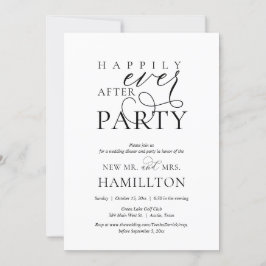 Convites Jantar e Festa de Pós-Casamento Felizes para Sempr