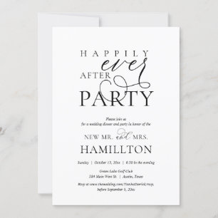 Convites Jantar e Festa de Pós-Casamento Felizes para Sempr