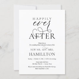 Convites Jantar e Festa de Pós-Casamento Felizes para Sempr
