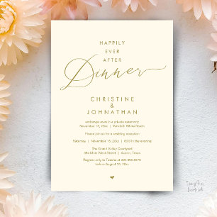 Convites Jantar Feliz para Sempre Recepção de Casamento Mod
