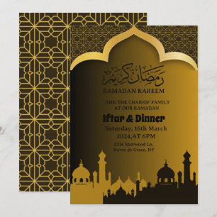 Convites Jantar Iftar Ouro Ramadan 2025 1446