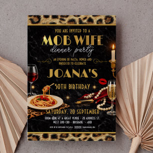 Convites Jantar Italiano Glamoso Jantar de Aniversário de E