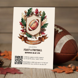 Convites Jantar Rústico e Futebol Turquia Bowl Dia de Ação