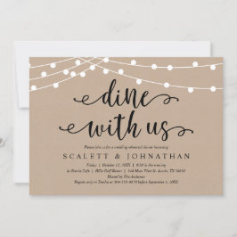 Convites Jante conosco, Janto de ensaio Rustic Kraft