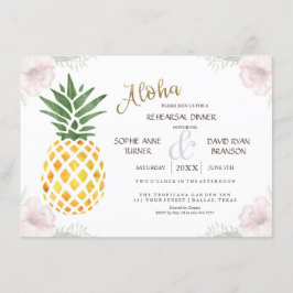 Convites Janto Aloha Tropical Pineapple Beach REHEARSAL