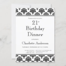 Janto aniversário de 21 anos preto e branco