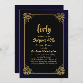 Convites Janto aniversário de 40 anos de Surpresa Dourada e