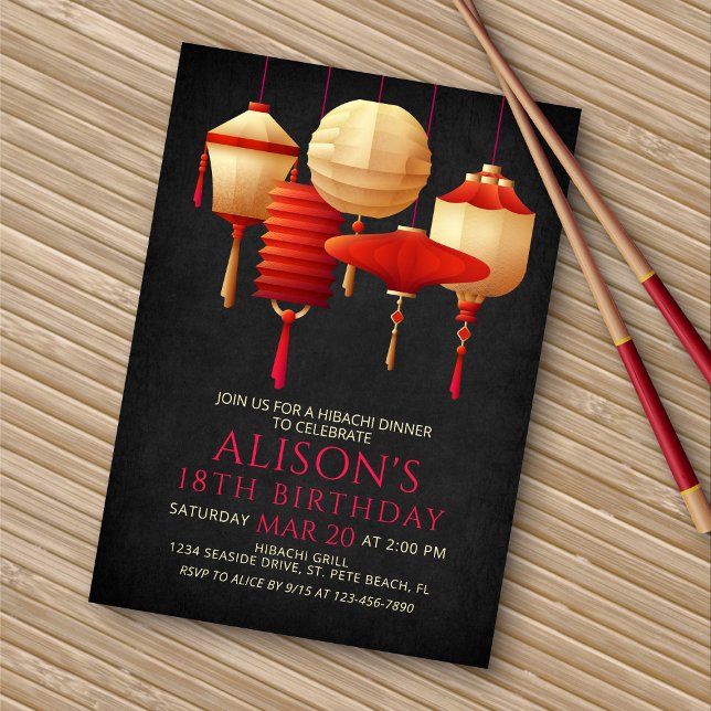Convites Janto Birthday Hibachi (Criador carregado)