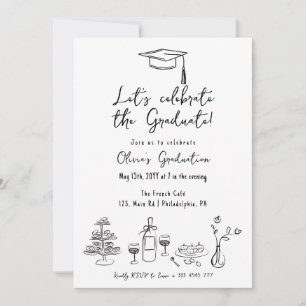 Convites Janto Brunch Luncheon, no estilo francês