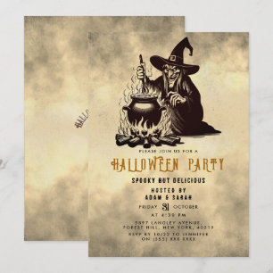 Convites Janto Bruxa de Halloween