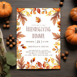 Convites Janto de Ação de Amizade do Partido Rustic Graças