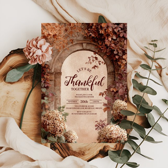 Convites Janto de Ação de Graças da Colheita de Pedra de Vi (Criador carregado)