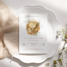 Convites Janto de Ação de Graças da Watercolor Turquia